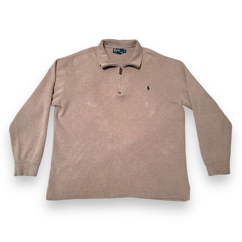 Vintage Polo Ralph Lauren Knit Sweater Pullover 3/4 Zip Big & Tall